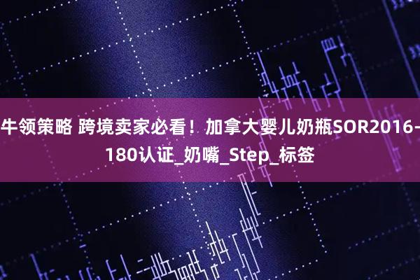 牛领策略 跨境卖家必看！加拿大婴儿奶瓶SOR2016-180认证_奶嘴_Step_标签