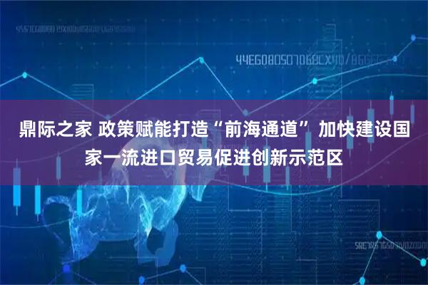 鼎际之家 政策赋能打造“前海通道” 加快建设国家一流进口贸易促进创新示范区