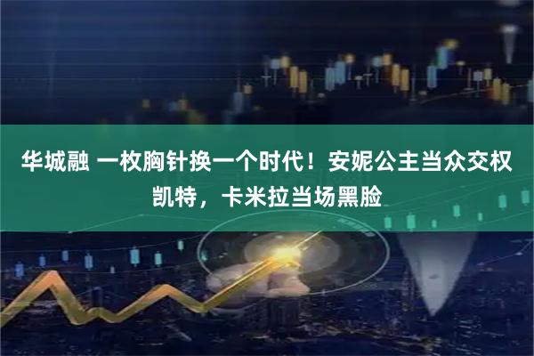 华城融 一枚胸针换一个时代！安妮公主当众交权凯特，卡米拉当场黑脸